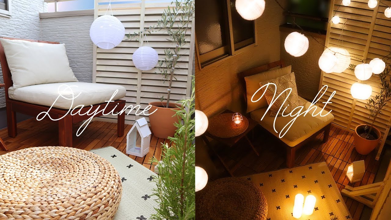 【ベランダ模様替え IKEA×カインズ 】ガーデングッズで昼も夜も楽しめるリラックス空間に変身！