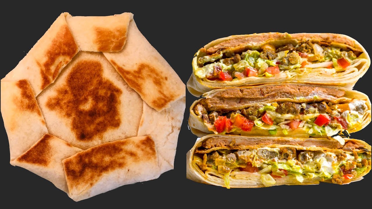 Homemade Taco Crunchwrap Supreme Vegetarian Video Recipe | Bhavna's Kitchen