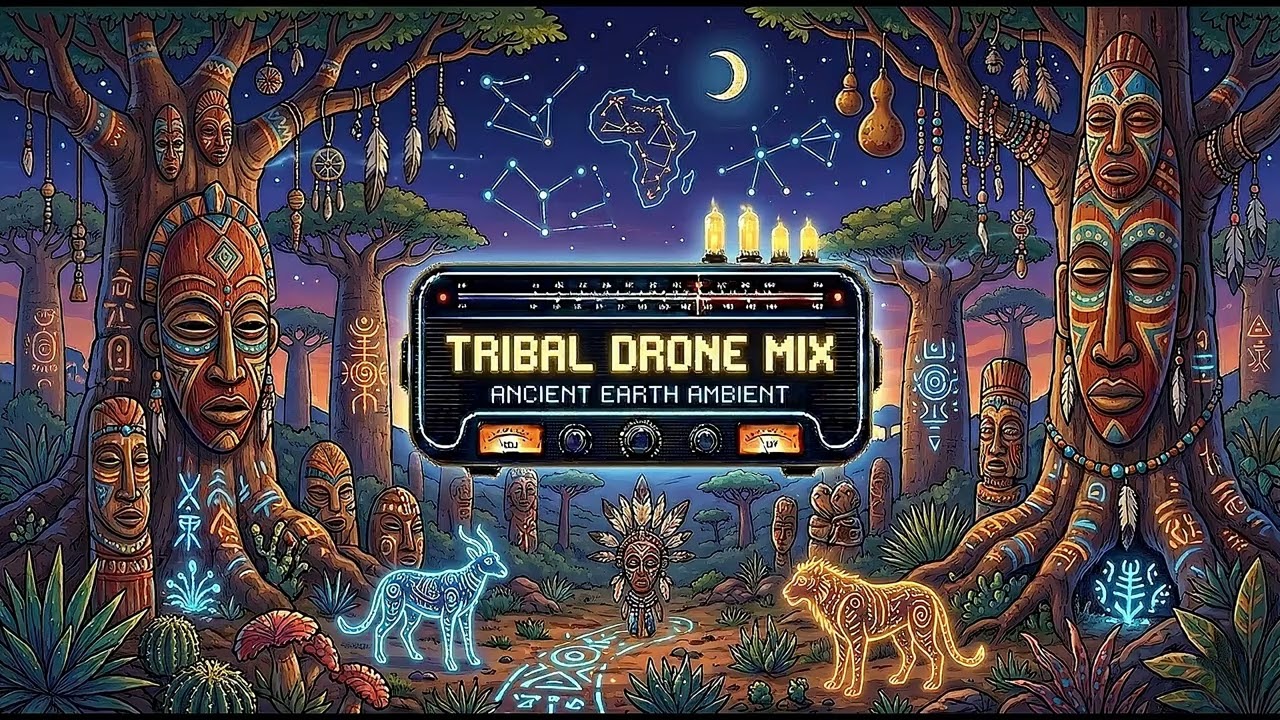 Tribal Drone 🌌 Ritual Focus & Flow • Shamanic Percussion Instrumental Mix
