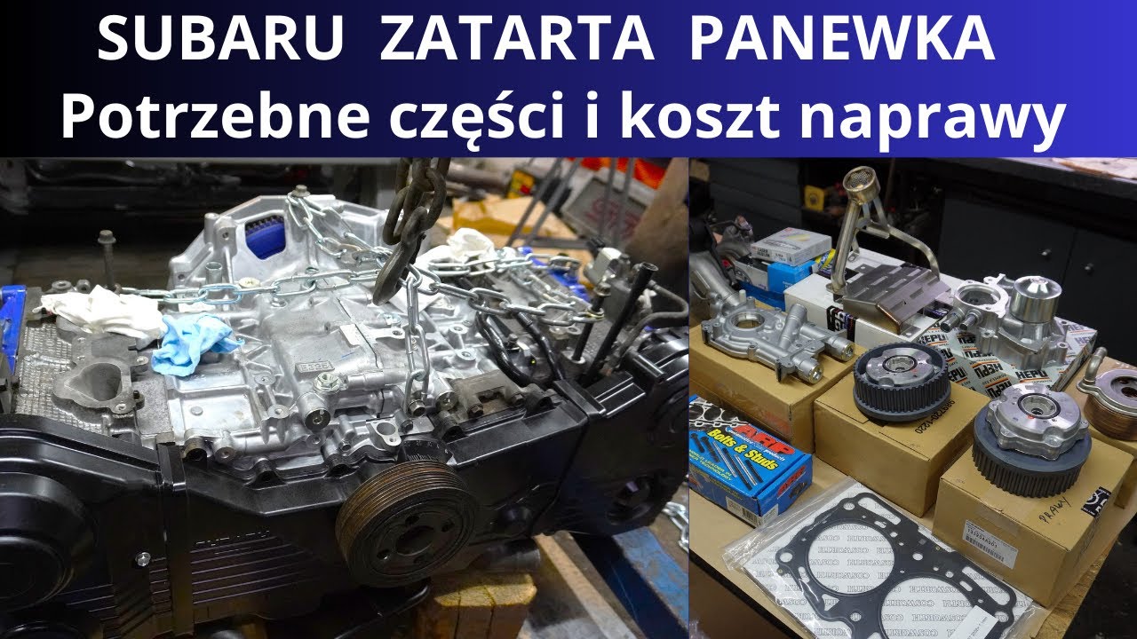 Subaru koszt i części do naprawy silnika uszkodzona panewka ej255/257 shortblock ej255/257 RA