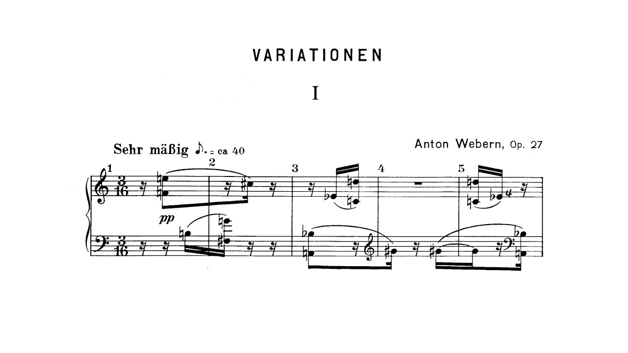 Webern: Variations for piano, Op. 27 (Steuerman)