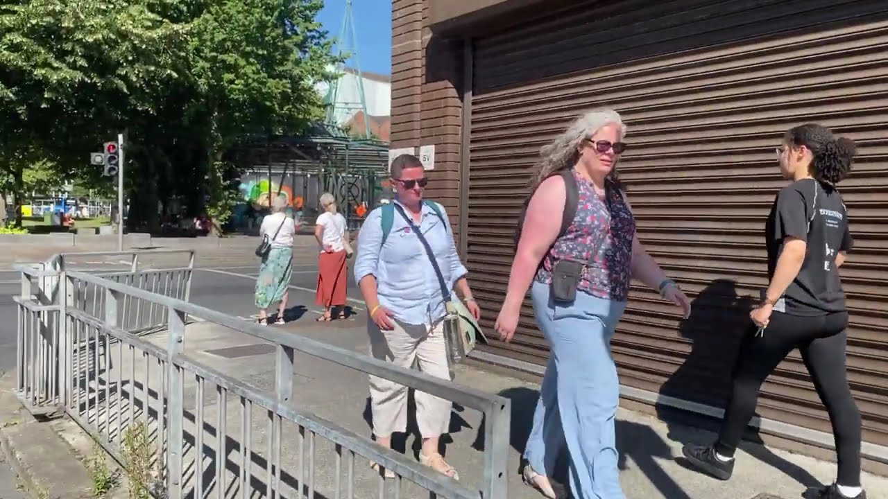 Walking In Street Of Limerick / 4K Ireland.