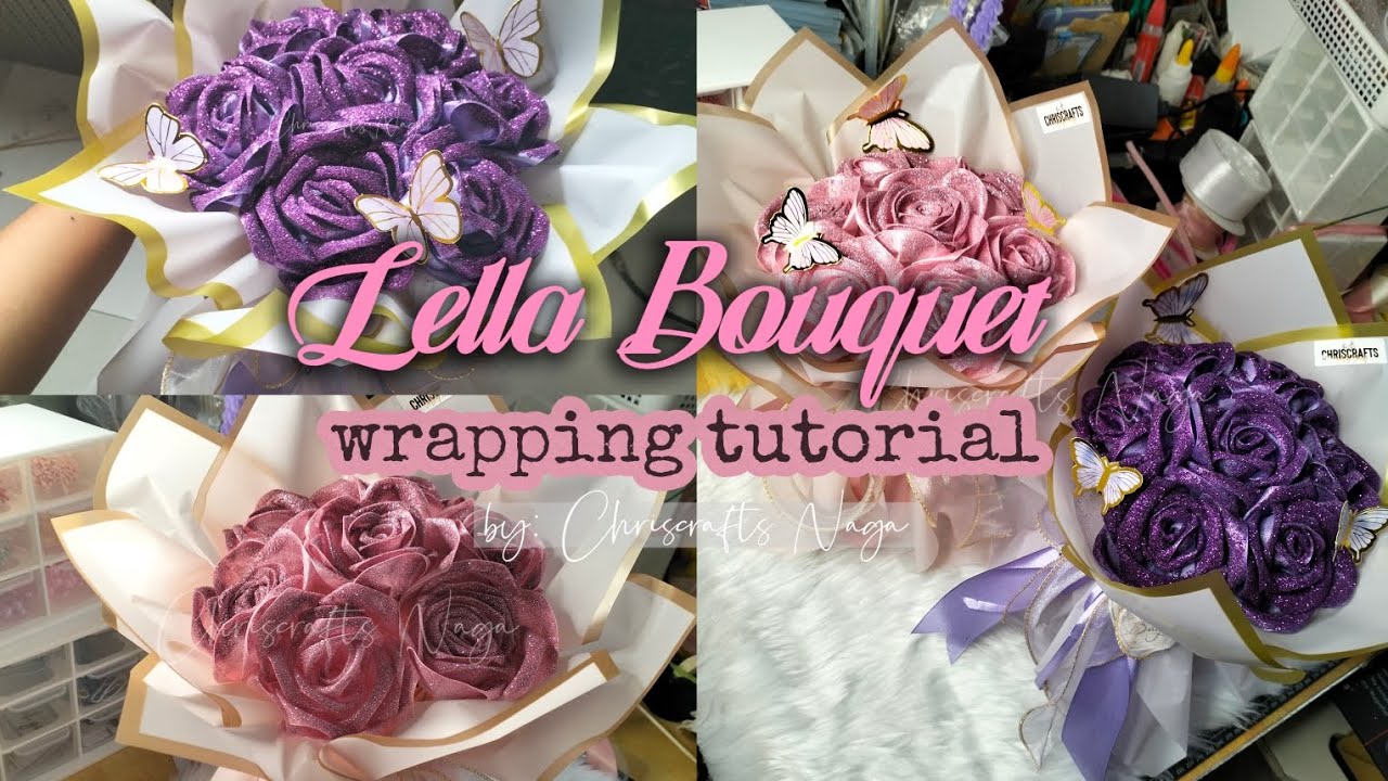 Lella Bouquet | quick round bouquet wrapping tutorial • Chriscrafts Naga