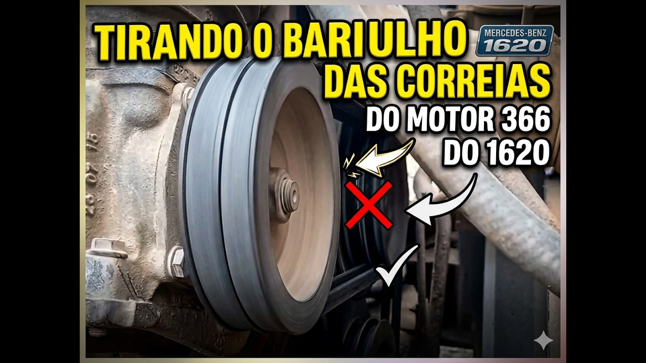Como tirar o barulho nas correias do motor do 1620 bomba.