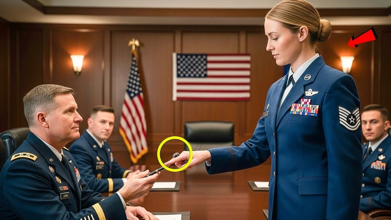 She Passed Him the Pen—Then the General Noticed the Ring and Suddenly Froze in Shock