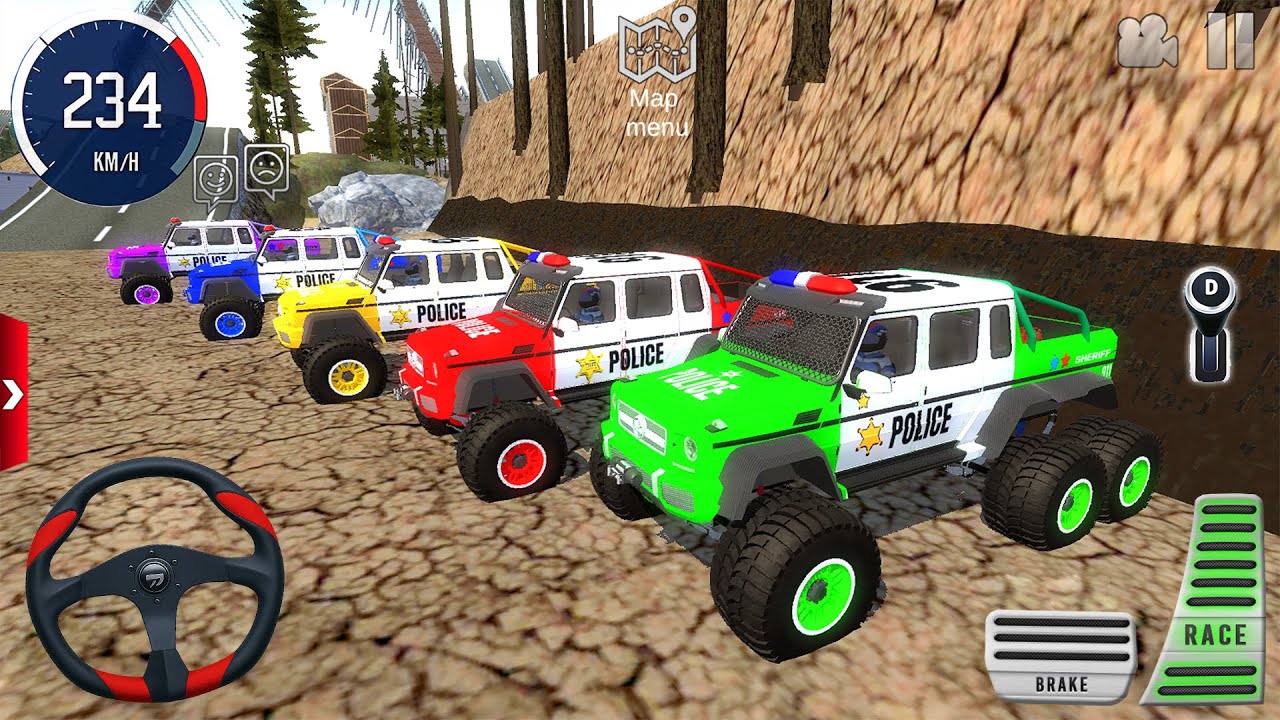 Police Car Offroad Driving Simulator 3D - 6x6 Mercedes-Benz Extreme Off-Road - Android Gameplay #1