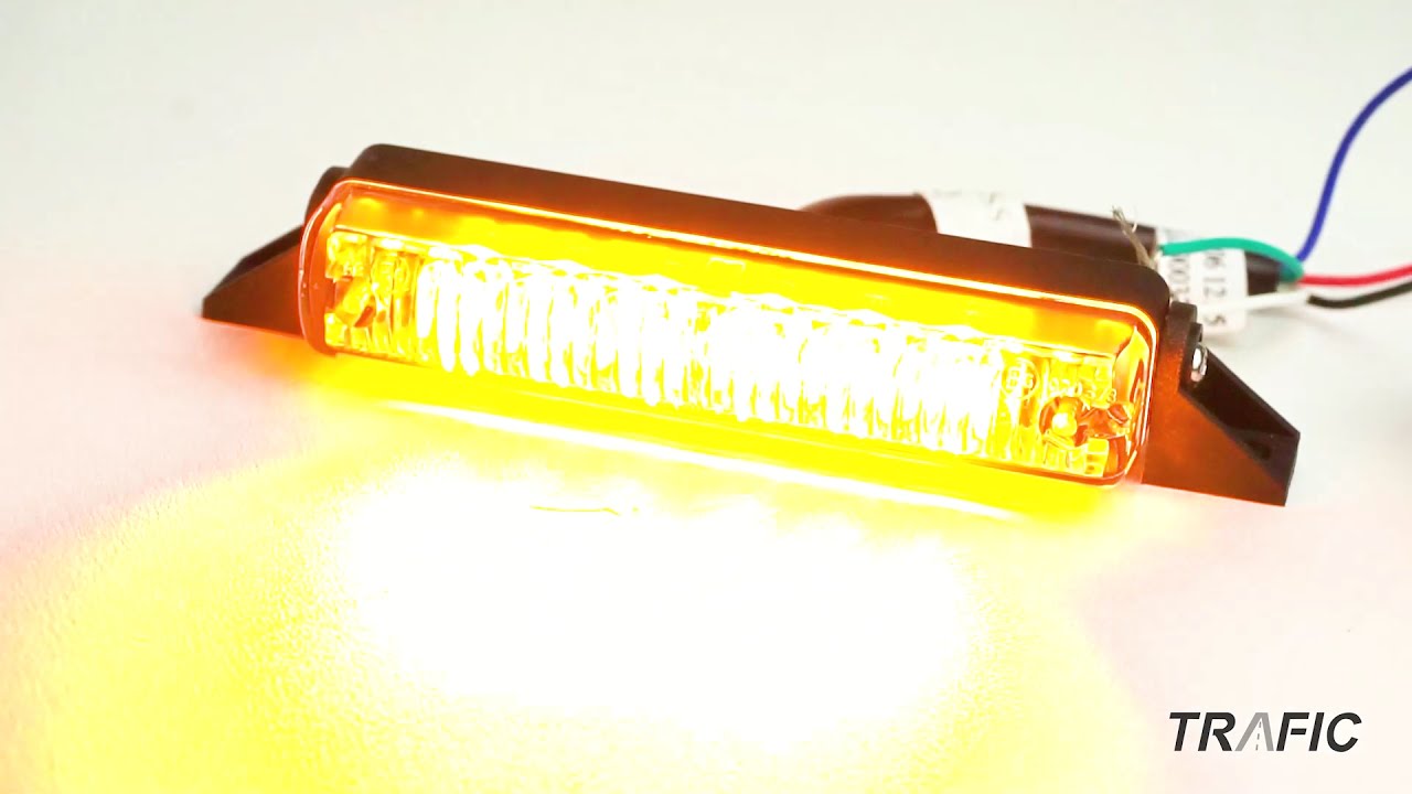 Feu de pénétration Orientable 6 LEDS Très Compact Feux à Eclat LED Pénétrant Orange