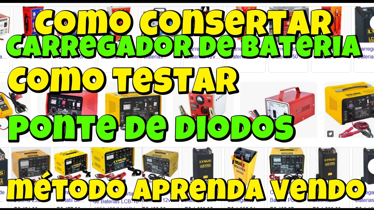 Como consertar carregador de bateria. Vídeo do conserto e do esquema explicado em detalhes.