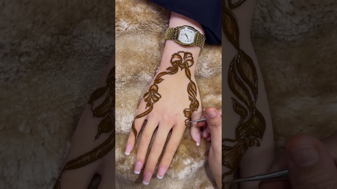 FREE HENNA TUTORIAL ❤️ ARAB TRENDING DESIGN ✨……….