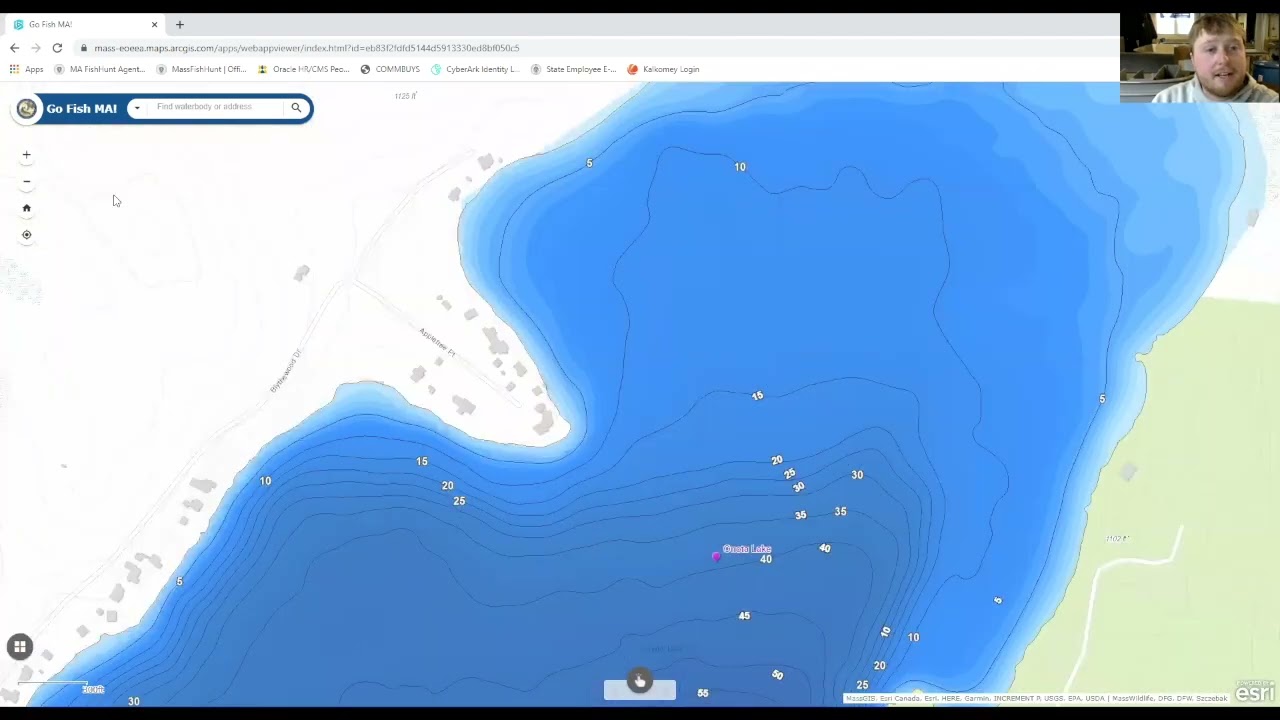 Find waterbody features to target fish through the ice