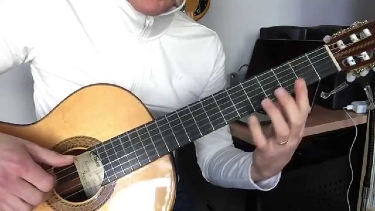 F.Tarrega: Etude en Mim, leçon de guitare
