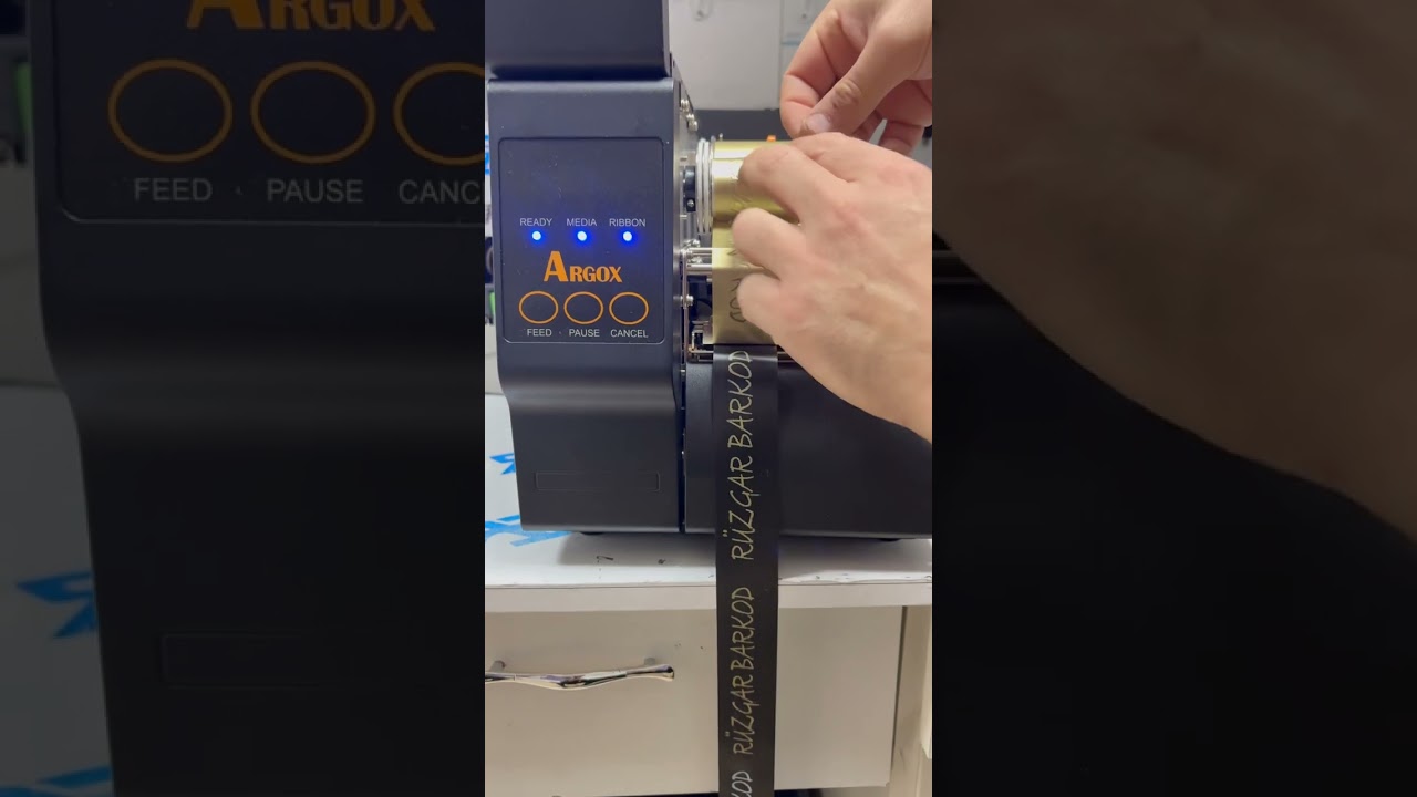 Saten baskı kurdele baskı argox Altın varak #kurdela #saten #japonakmaz #baskı #xprinter 