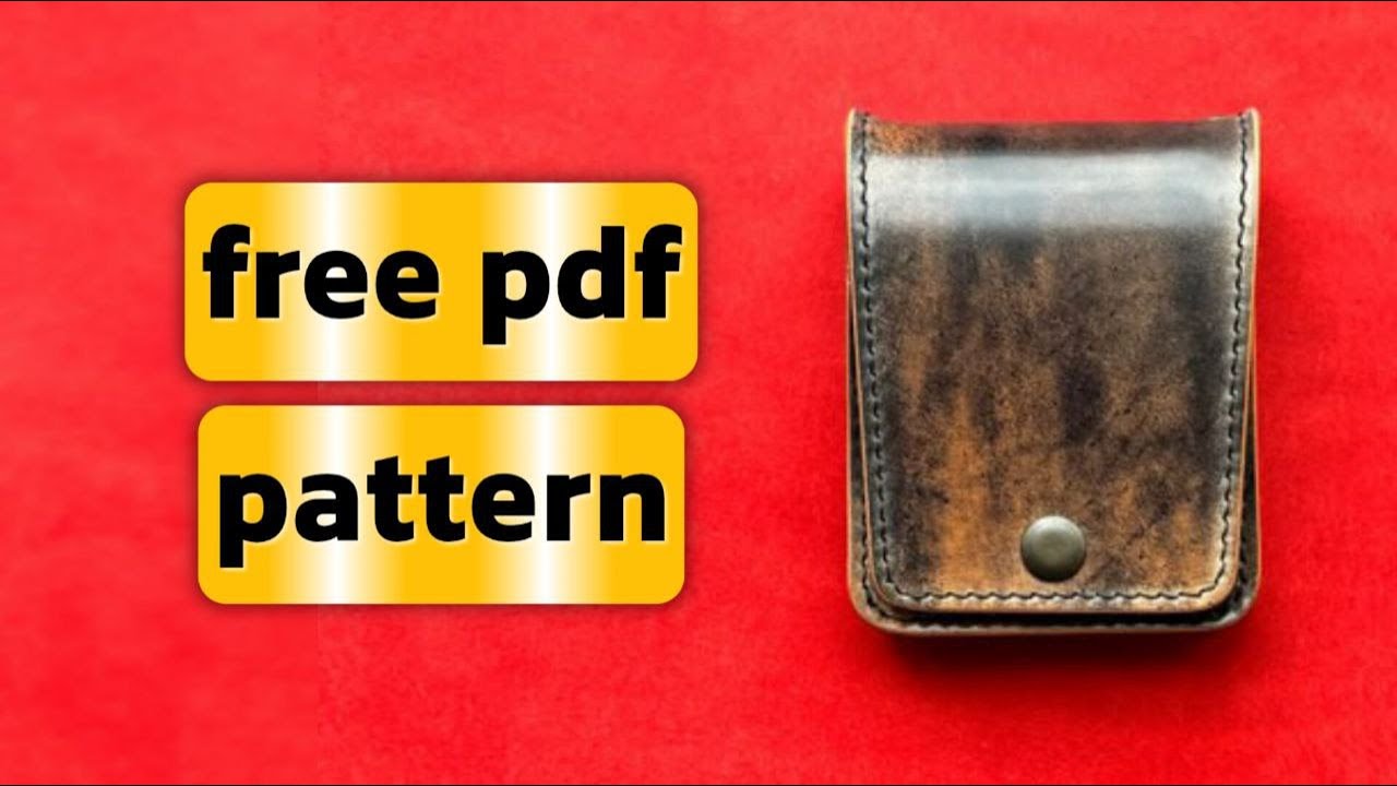 free pdf Pattern for leather card holder
