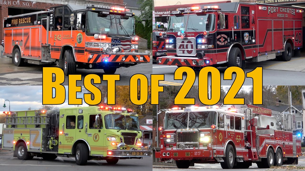 Fire Trucks Responding Compilation: Best of 2021