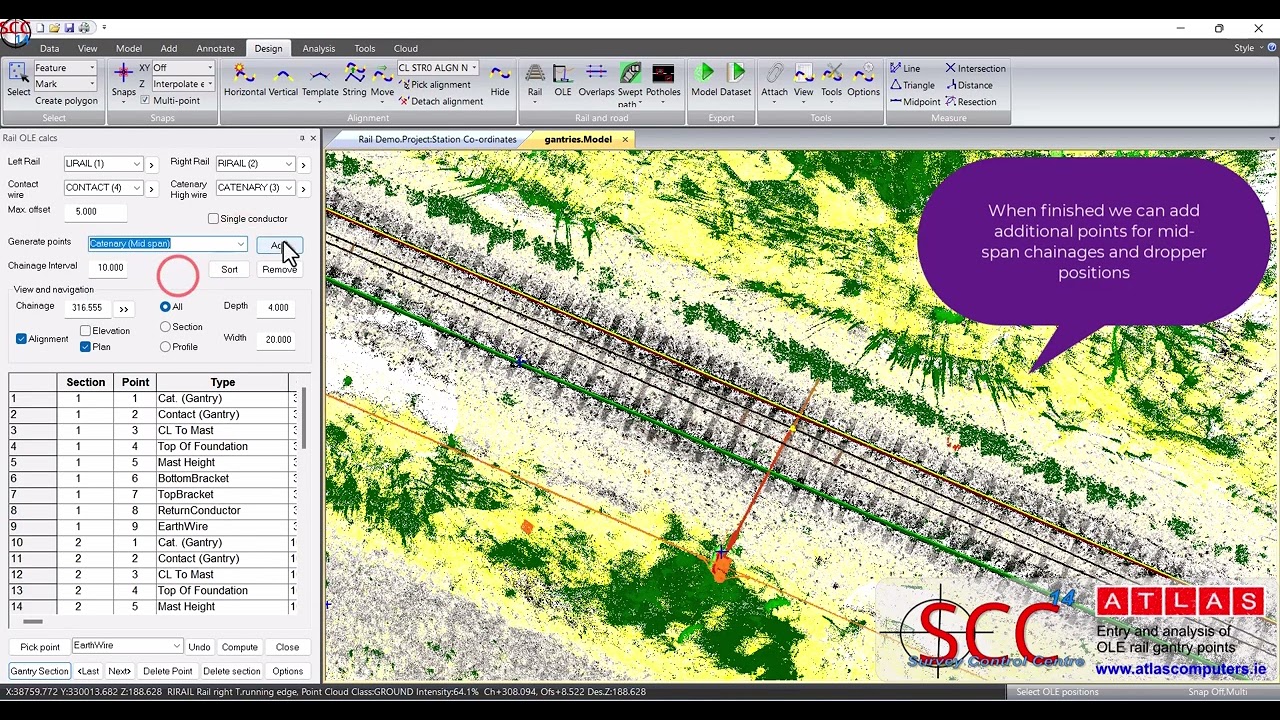 SCC - Adding OLE Gantry details