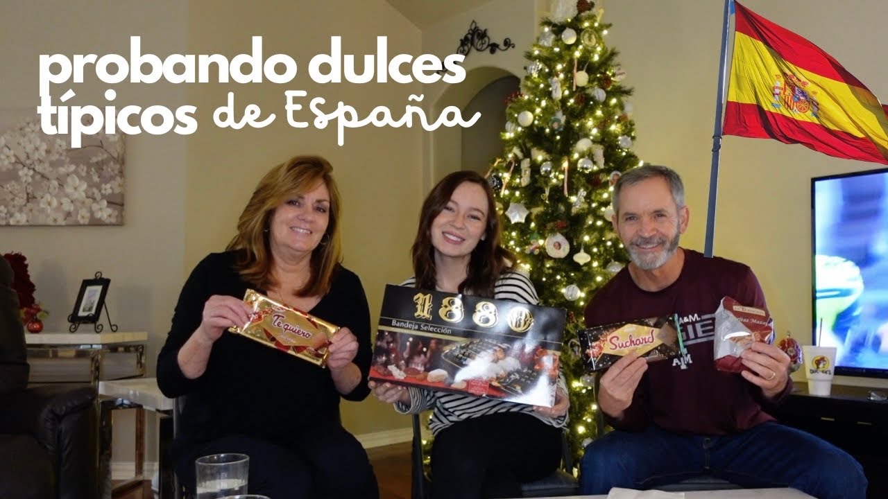 Mis padres de EEUU prueban DULCES típicos de Navidad de ESPAÑA…. 🇪🇸 ¿les gusta?