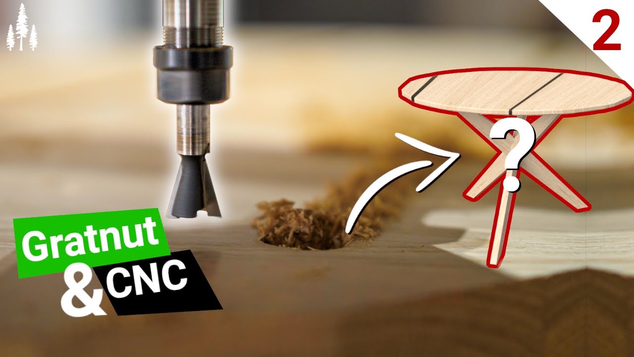 SEHR rustikaler Tisch // 3 teilige Gratleiste & Nuten mit CNC