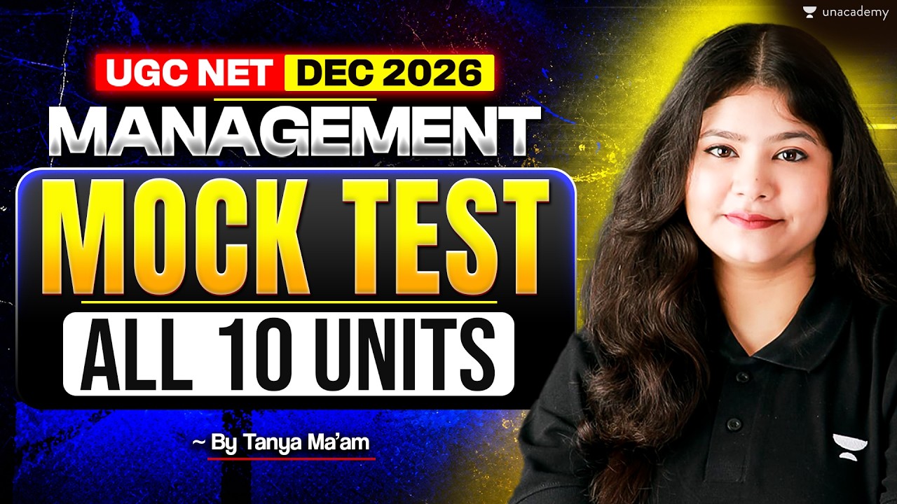 UGC NET Management | Пробный тест по всем 10 разделам | UGC NET Management декабрь 2026 | Таня Мэм