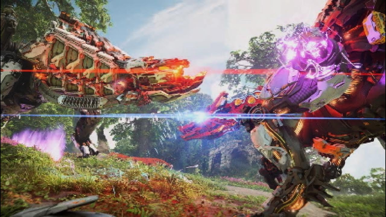 T-Rex VS. Espinosaurio // Horizon Forbidden West (Atronador vs. Espinazo)