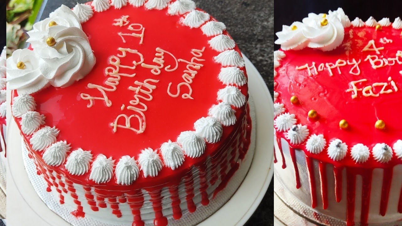 1kg Red Velvet Birthday Cake Recipe Without Oven/Easy Red Velvet Cake Recipe/Easy Birthday Cake👌