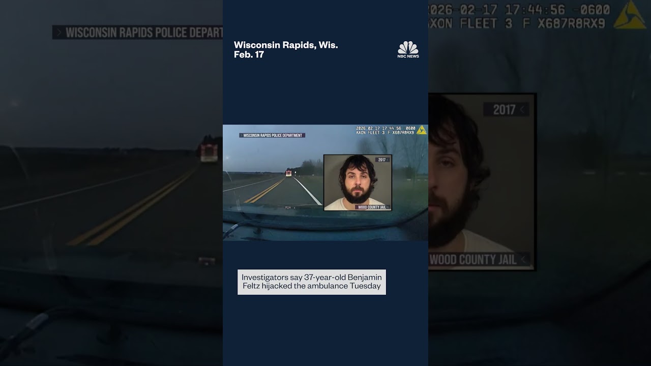 Police dashcam video captures stolen ambulance chase