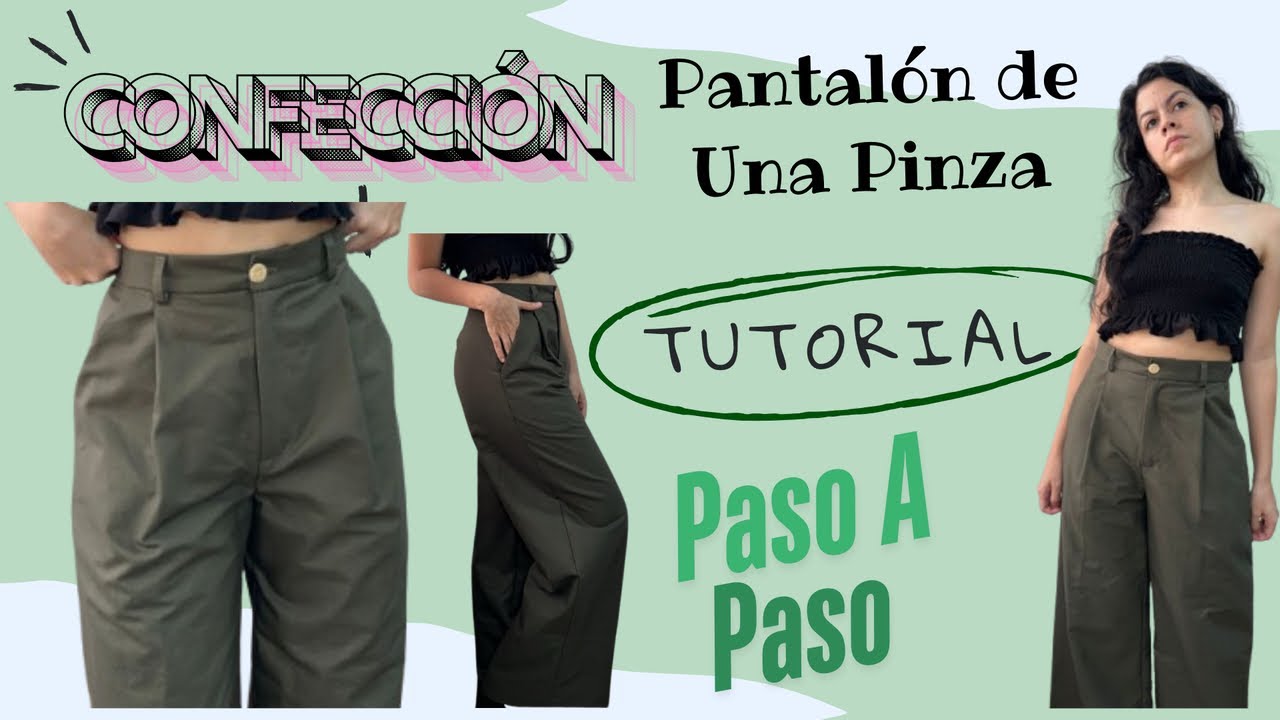 Cómo confeccionar un Pantalón con pinzas WIDE LEG desde Cero!! / TUTORIAL COMPLETO Y DETALLADO