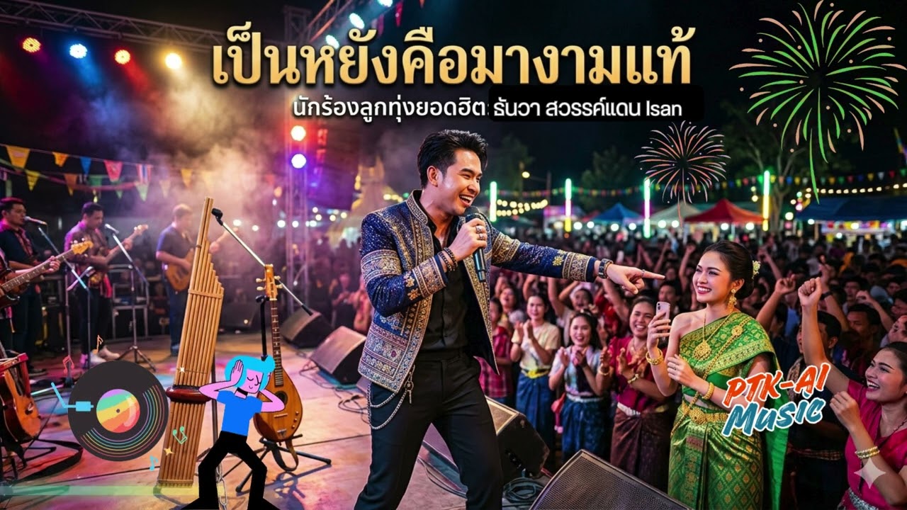เป็นหยังคือมางามแท้ เพลงลูกทุ่งหมอลำ จังหวะโยกๆ PTK-AI Music