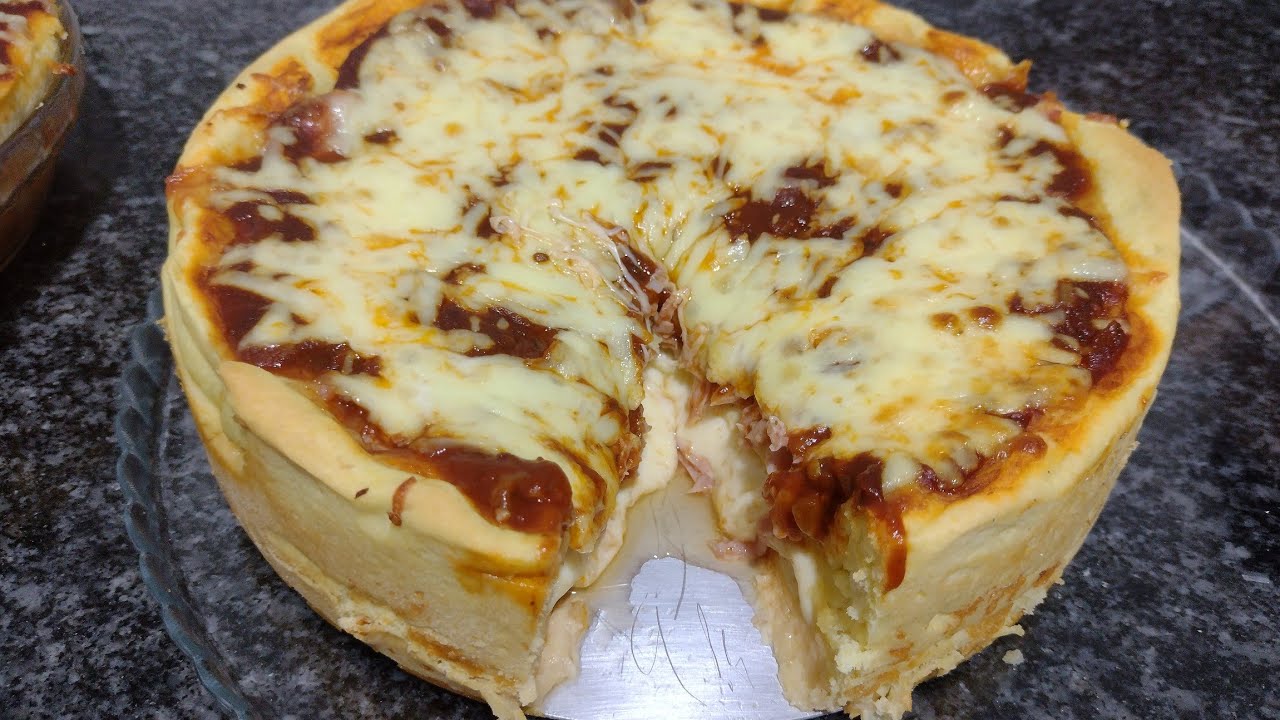 RECEITA PIZZA DE CHICAGO ! CHICAGO STUFFED PIZZA !