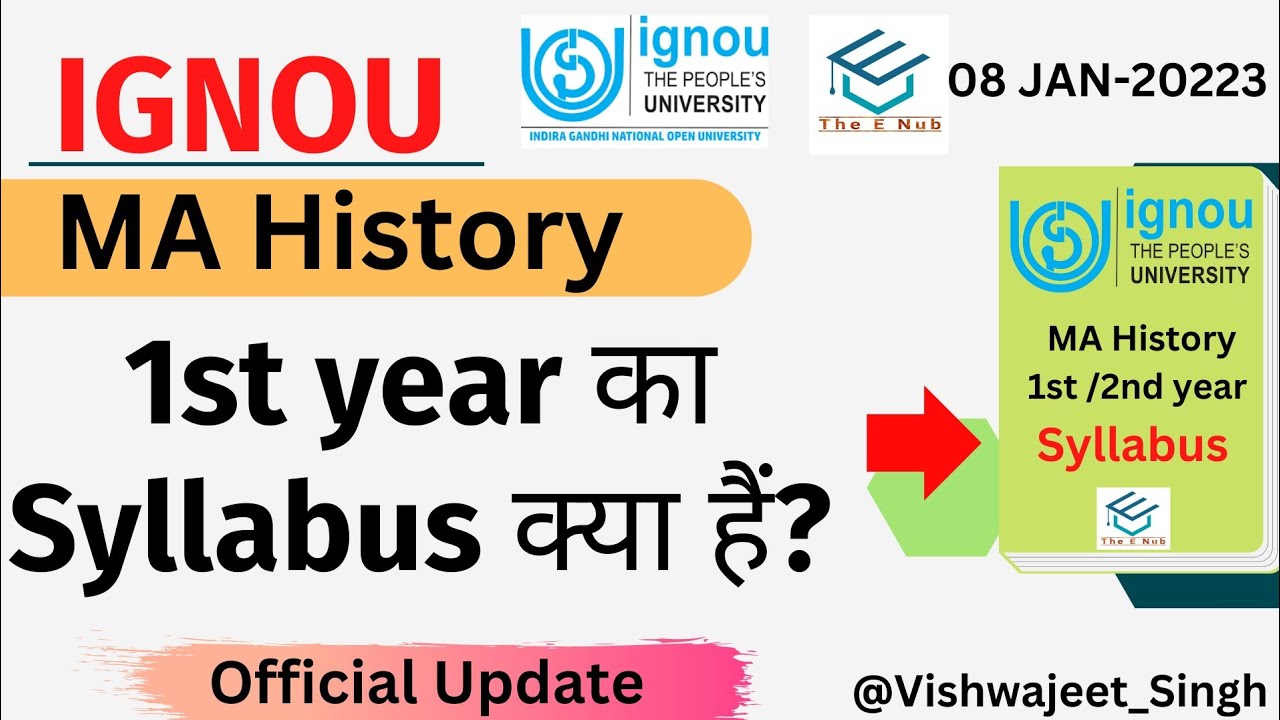 MA History 1st year का Syllabus क्या हैं? || MA History IGNOU || @TheENub