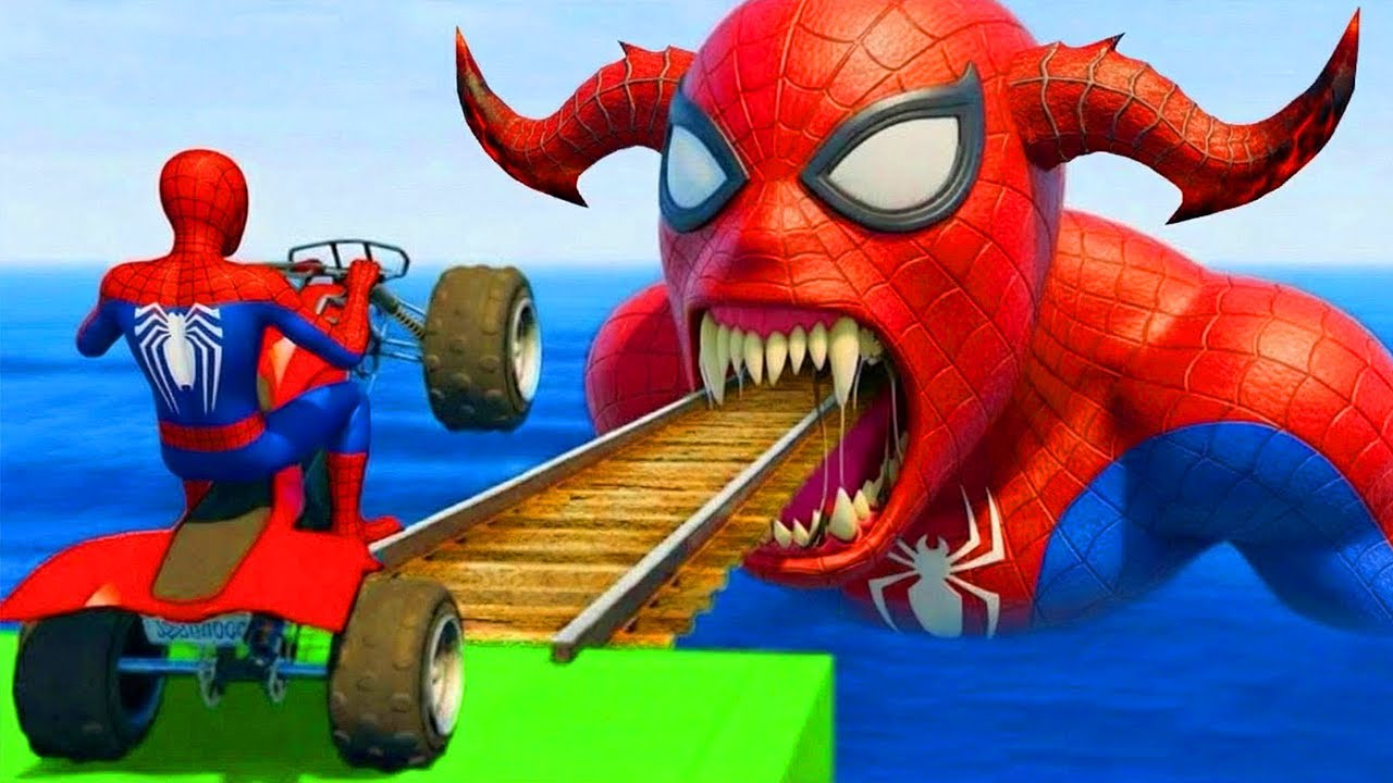الرجل العنكبوت انقاذ باتمان Spider-Man Rescue batman vs iron man vs venom funny Game GTA 5 superhero