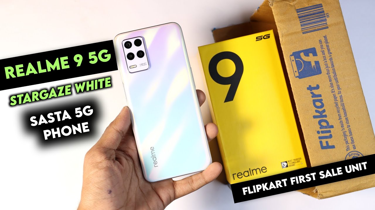 Realme 9 5G Flipkart First Sale Unit Unboxing Stargaze White Colour | Realme 9 5G