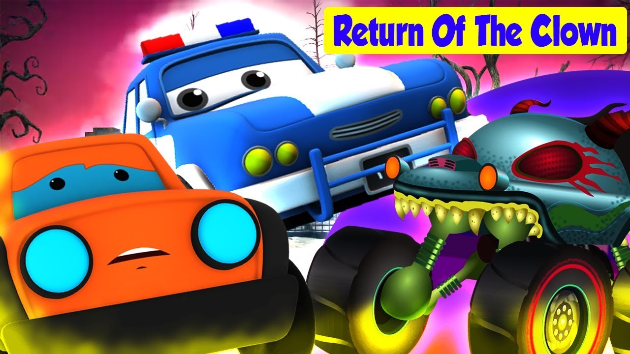 Return Of The Clown | Road Ranger cartoons Videos For Kids by Super Kids Network