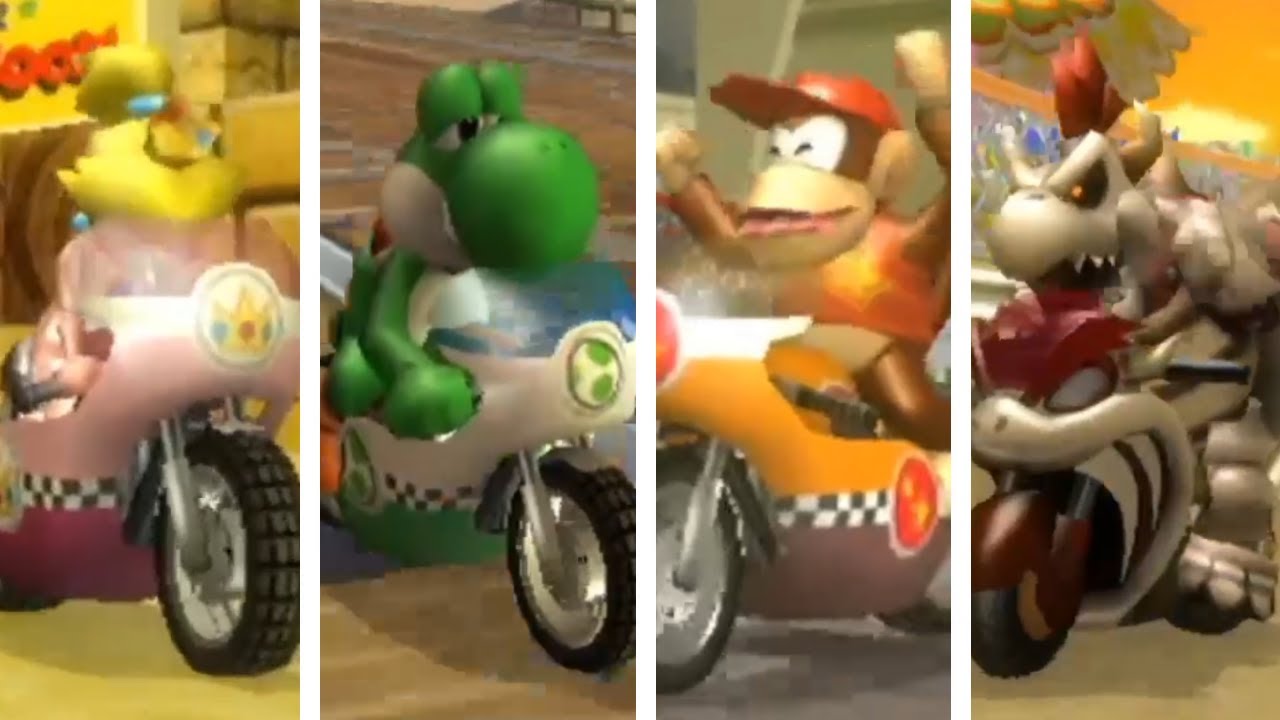 Mario Kart Wii - All Characters Losing Animations (7th Place)