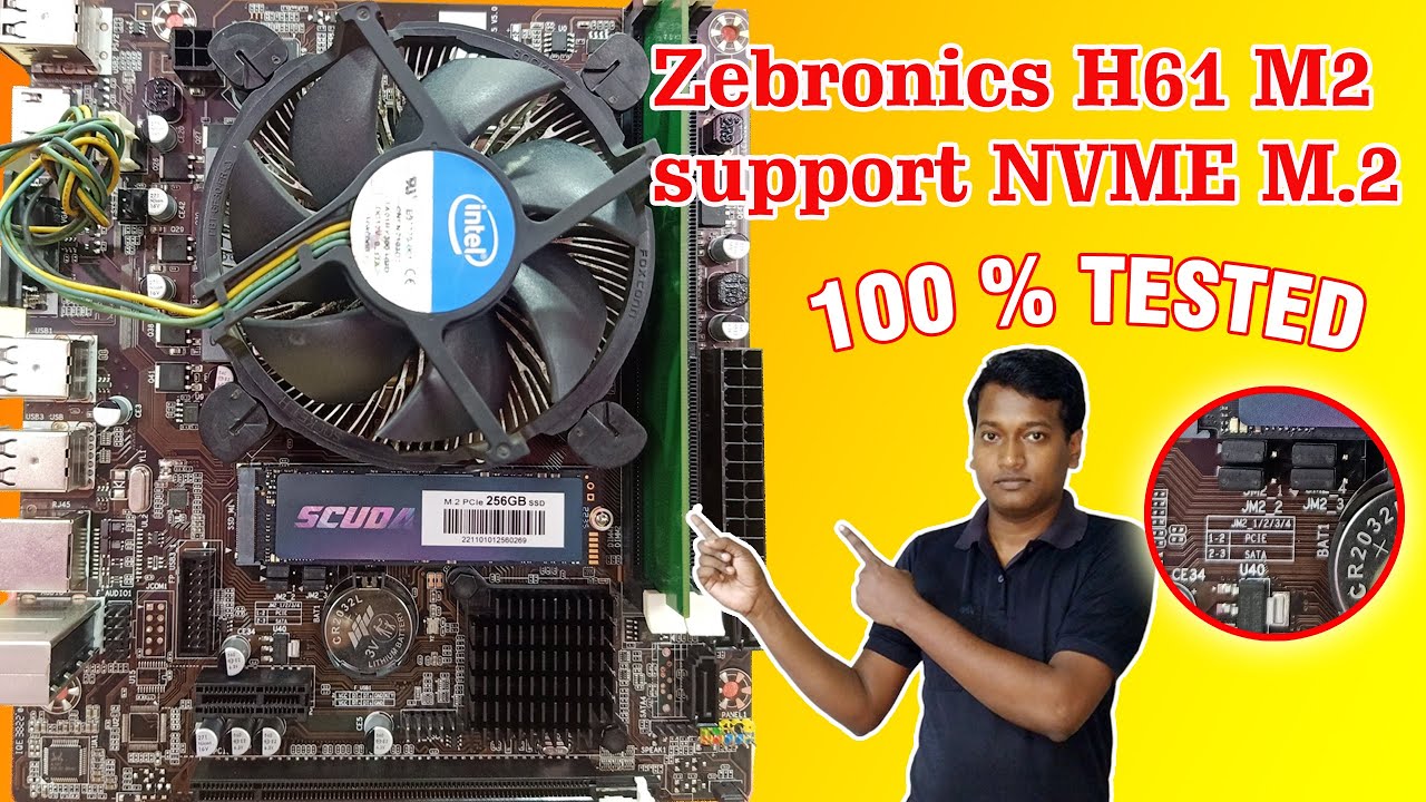 Zebronics H61M2 Motherboard support NVME M.2 SSD @ 100% Tested  #ZebronicsH61M2 #AsciiSpectrum
