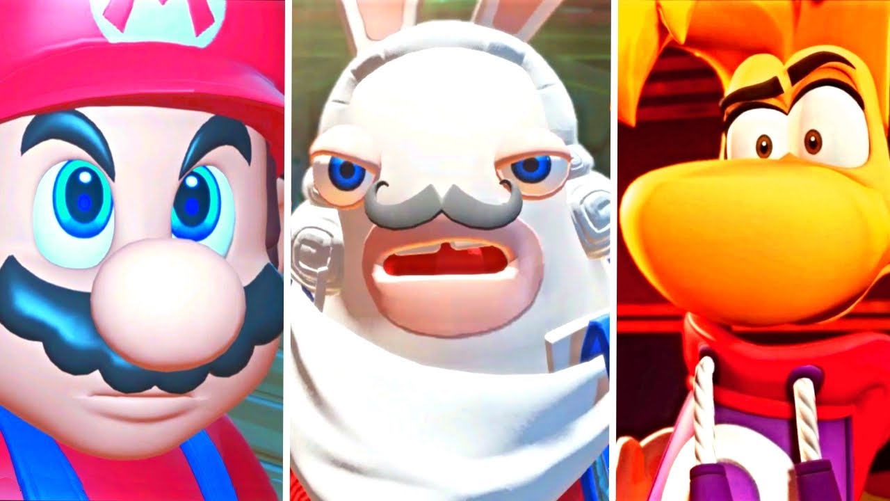 Mario + Rabbids - Rayman VS Mario (Бой с боссом-призраком)