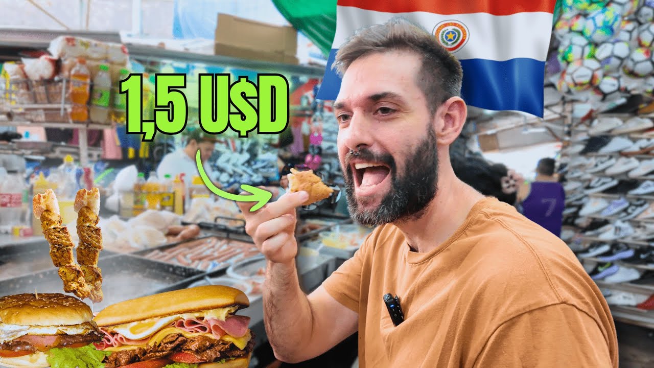 ¡ESPAÑOLES prueban la COMIDA CALLEJERA de Paraguay! 🇵🇾