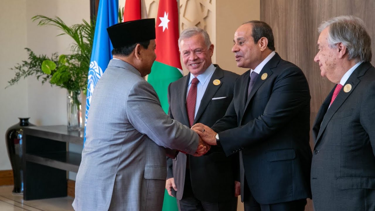 Menhan Prabowo pada konferensi tingkat tinggi Call for Action: Urgent Humanitarian Response for Gaza