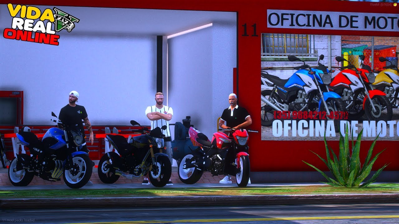 GTA 5 VIDA REAL | A GRANDE INAUGURAÇÃO DA NOSSA OFICINA DE MOTOS - #43 T3