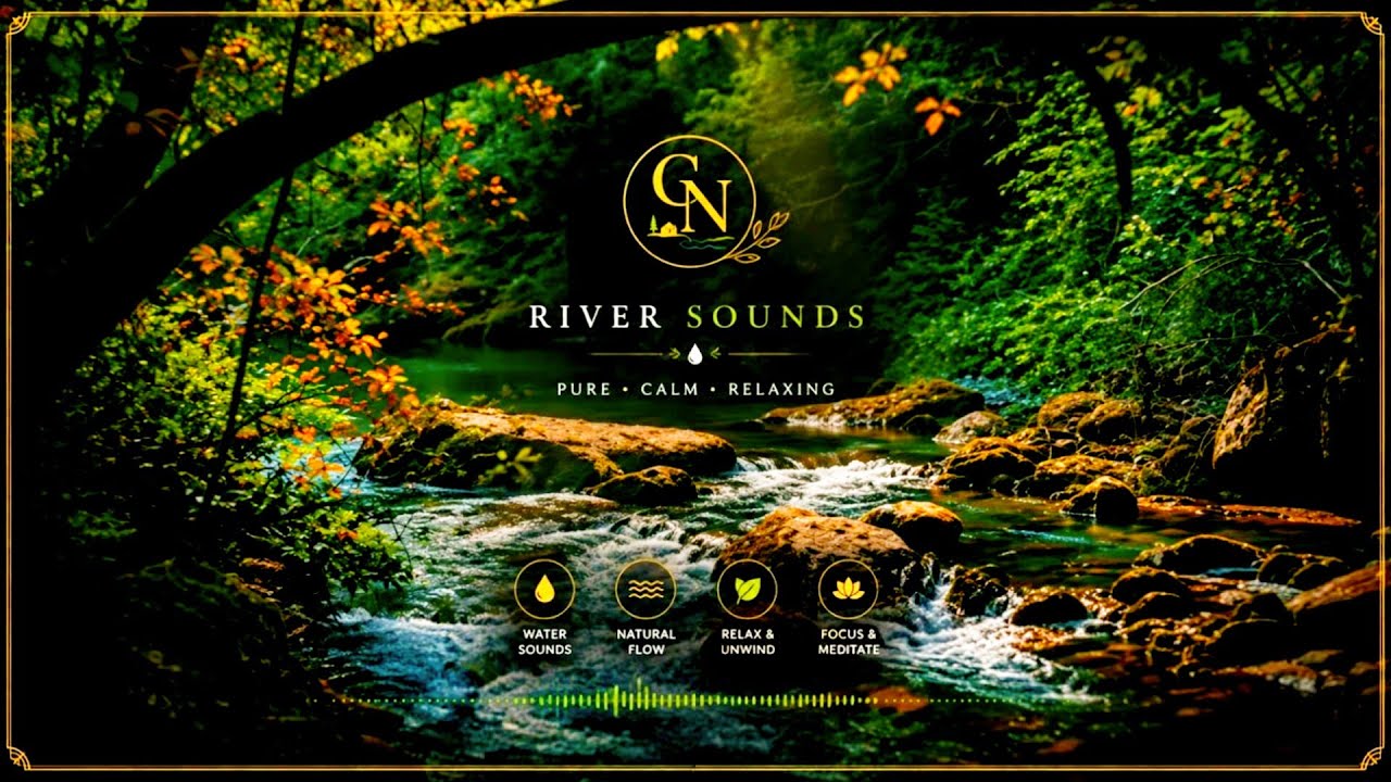 Peaceful River in Green Forest 🌿 Water Sounds for Deep Relaxation & Stress Relief (+11 Hours)