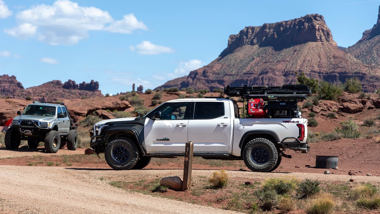Toyota Tundra Overlanding TRD Off Road 4x4 on 37 inchTires took a trip to Moab !? What a nice view!