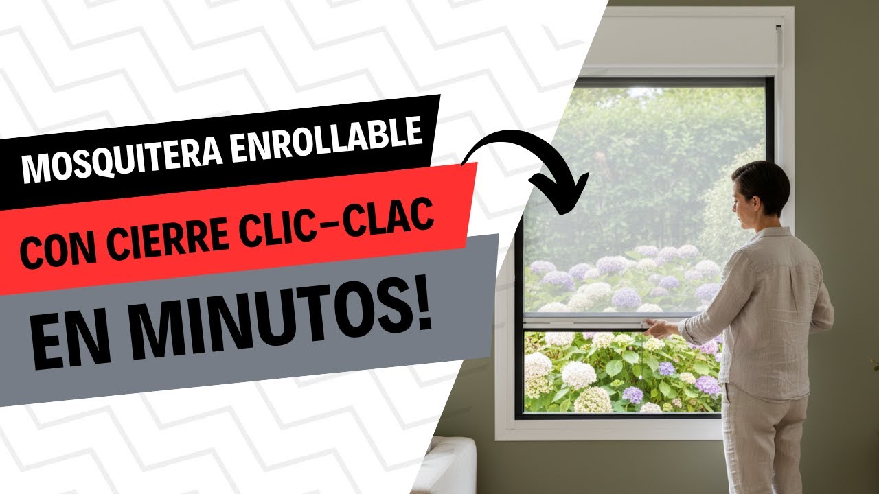 🔧 Instala tu mosquitera enrollable con cierre clic-clac en minutos