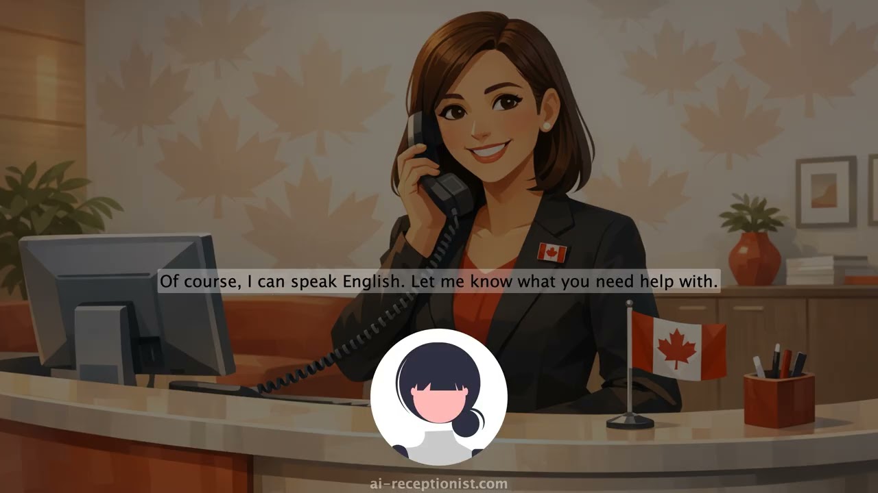 AI Receptionist Handles Bilingual Customer (Canadian French and English)
