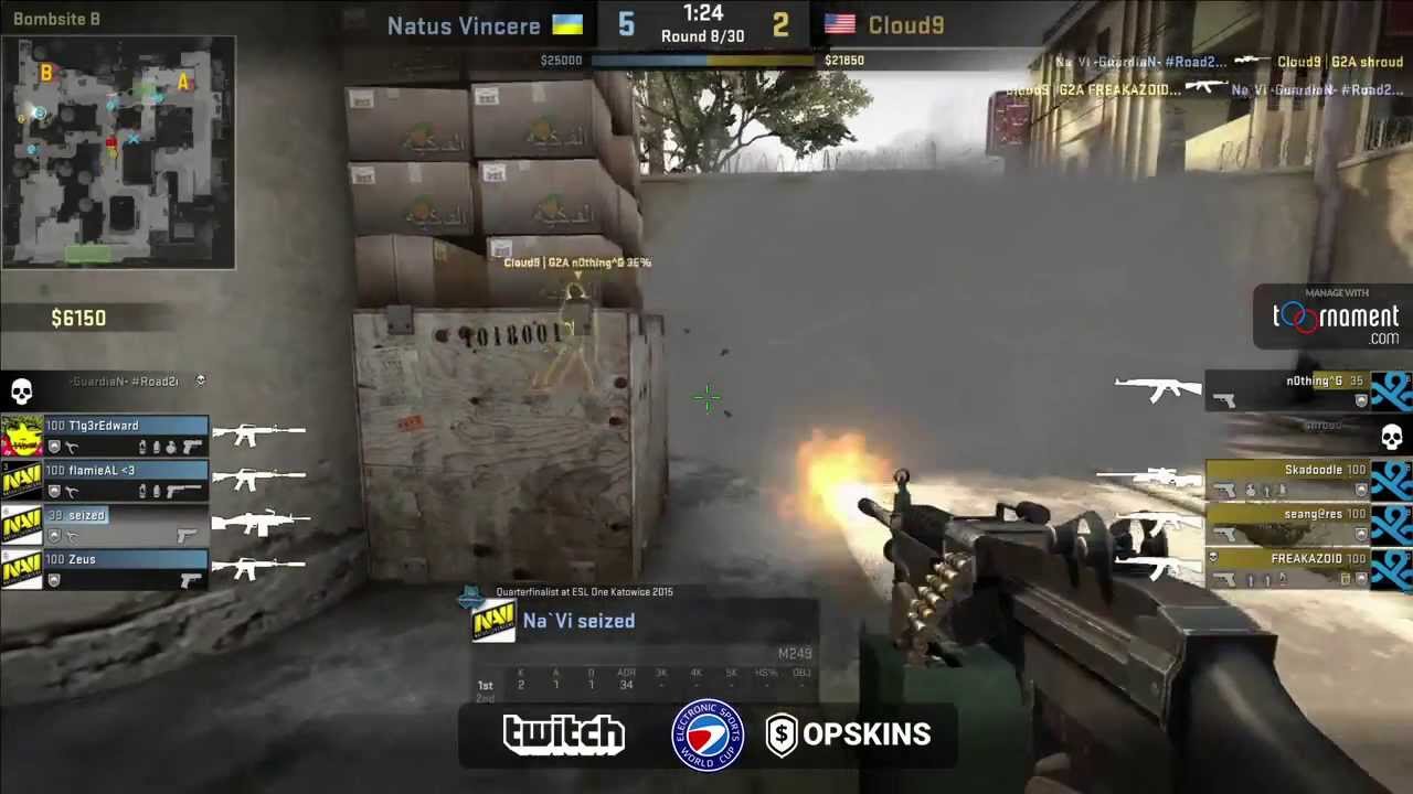 Неудачная покупка пулемета M249 во время матча Na'Vi против Cloud 9 (гран-финал CS: GO)
