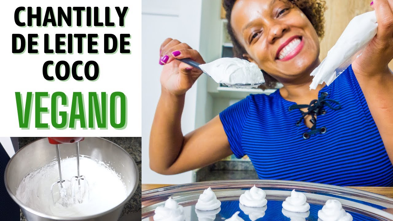 COMO FAZER CHANTILLY COM LEITE DE COCO | PERFEITO PARA CONFEITAR BOLOS