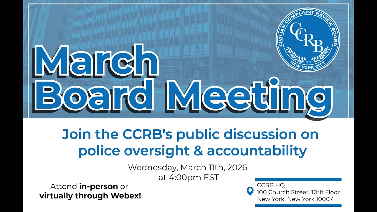 03/11/2026 CCRB March Public Board Meeting