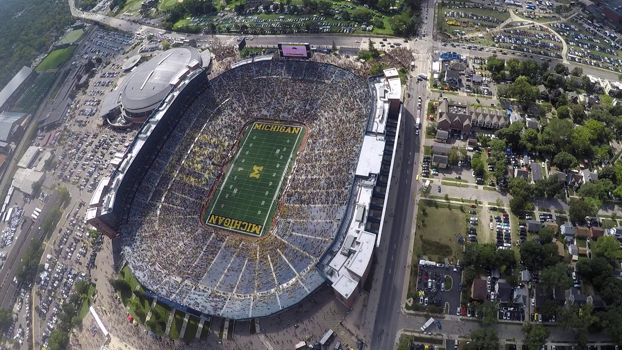 Parachuting Into Michigan Stadium with 