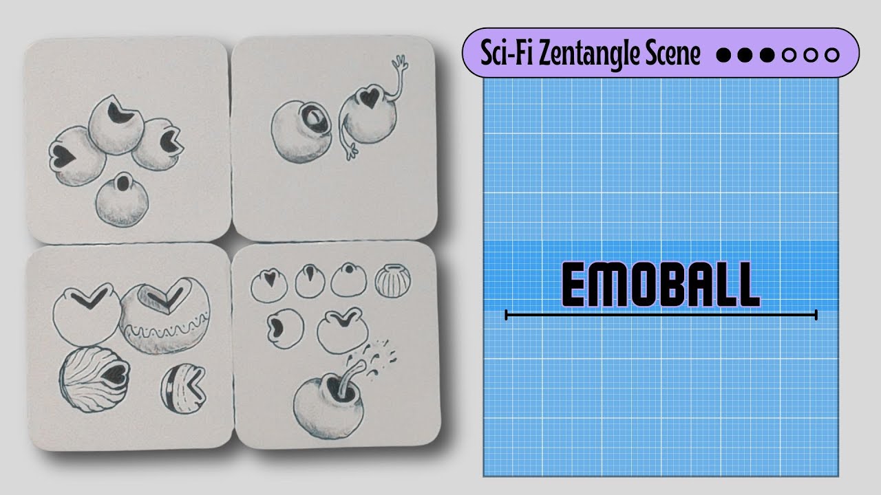 Building a Sci-Fi Zentangle Scene | Pattern 3: Emoball
