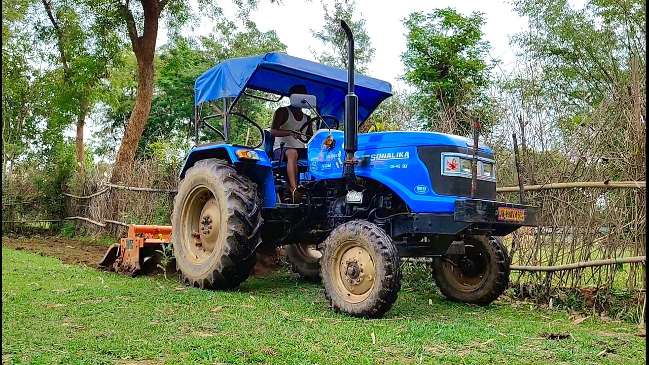 Sonalika Tractor Di 42 rx Sikander Rotavator Work || Tractor Gadi