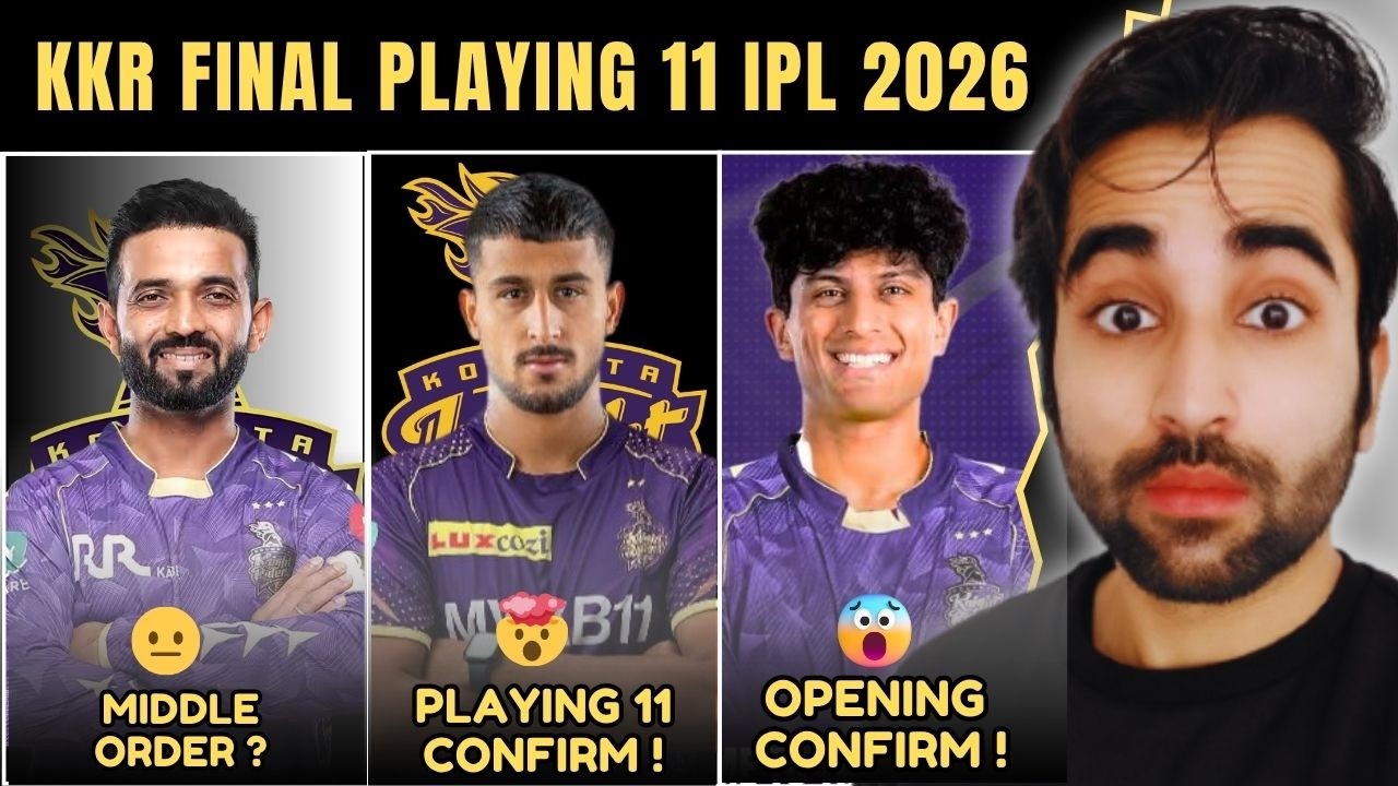 KKR Final Playing 11 for IPL 2026 | KKR Squad | Rahane, Rinku, Green, Narine | Five Sportz