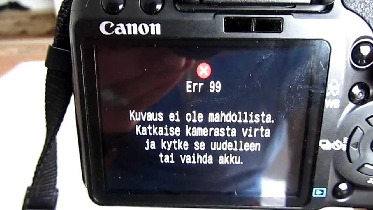 canon EOS 450D error99